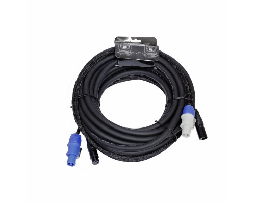 INVOTONE ADPC1010 - кабель смежный 3х1.5мм2 , 2х0.22мм2 PowerCon in/out - XLR DMX in/out 10 м