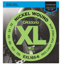 D'ADDARIO EXL165-6 - струны для БАС-гитары, 6 струн, Long, 032-135