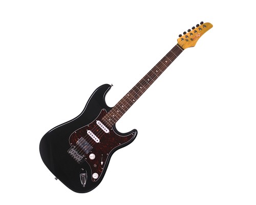 REDHILL STM300 MBK - электрогитара, Stratocaster, S-S-H, ольха/клен+палисандр, цвет черный металлик