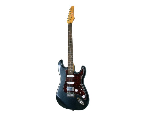 REDHILL STM300 MBK - электрогитара, Stratocaster, S-S-H, ольха/клен+палисандр, цвет черный металлик
