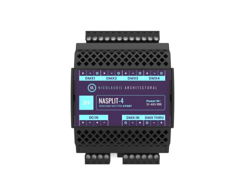 NICOLAUDIE ARCHITECTURAL NASPLIT-4 - сплиттер-разветвитель на 4 выхода DMX, RDM