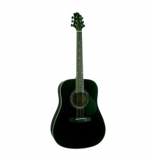 GREG BENNETT GD101S BK - акустическая гитара, дредноут, ель, цвет черный
