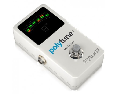 TC ELECTRONIC POLYTUNE 3 - хроматический тюнер с полифоническим режимом и отключаемым буфером