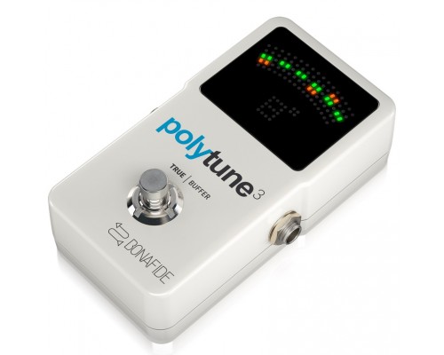 TC ELECTRONIC POLYTUNE 3 - хроматический тюнер с полифоническим режимом и отключаемым буфером