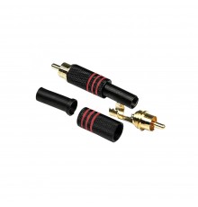 INVOTONE RCA200M RD - тюльпан кабельный, RCA, 'золото', корпус металл, красная маркировка