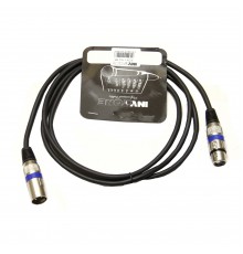 INVOTONE ACM1102 BK - микрофонный кабель, XLR(папа) <-> XLR(мама), длина 2 м (черный)