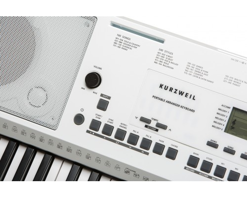 KURZWEIL KP110 WH - синтезатор, 61 клавиша, полифония 128, цвет белый