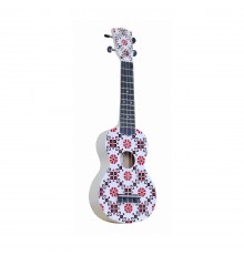 WIKI UK/SLAVE - гитара укулеле, сопрано, липа, рисунок 'Славянский узор', чехол в комплекте