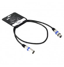 INVOTONE ACM1101 BK - микрофонный кабель, XLR(папа) <-> XLR(мама), длина 1 м (черный)