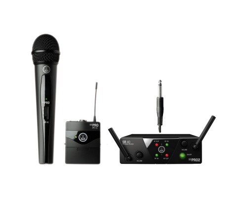 AKG WMS40 Mini2 Mix Set BD US45AC - радиосистема с 1 портативным и 1 ручным передатчиком (660.7/662.