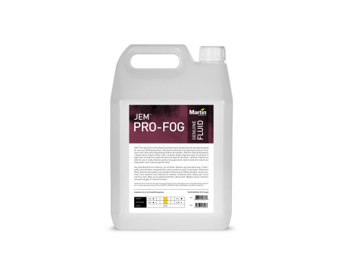 MARTIN JEM Pro-Fog 5L - жидкость для генераторов дыма, 5 литров