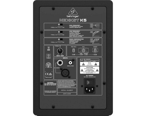 BEHRINGER K5 - активный двухполосный студийный монитор 5``, би-апм, 100 Вт