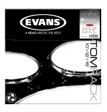 EVANS ETP-EC2S CLR-R - комплект пластиков 10'12'16' Edge control Clear