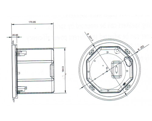 SHOW CSL-150CV - громкоговоритель потолочный, двухполосный, 60 Вт, 70/100В, белый