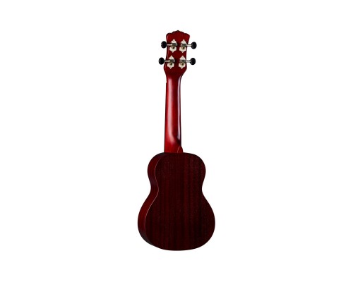 LUNA UKE VMS RDS - укулеле сопрано, цвет 'Красный атлас'
