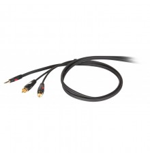 DIE HARD DHG520LU3 - проф. аудио кабель, 3,5 джек стерео <-> 2хRCA(папа), ,длина 3 м