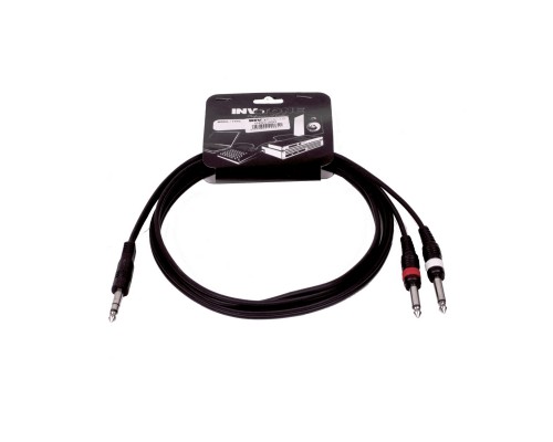 INVOTONE INSC500 - инсертный кабель, 2х6.3 джек моно <-> 6.3 джек стерео, длина - 5м
