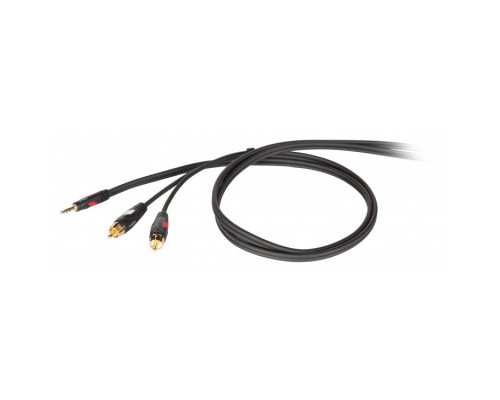 DIE HARD DHG520LU5 - проф. аудио кабель, стерео, 3,5 джек стерео <-> 2хRCA(папа), длина 5 м