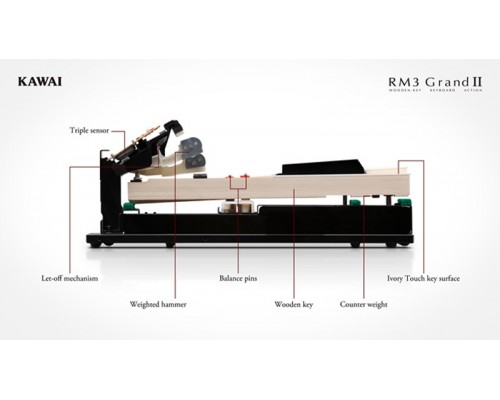 KAWAI VPC1 - фортепианная миди-клавиатура 88 кл., цвет черный, механика RM3 Grand II, USB.