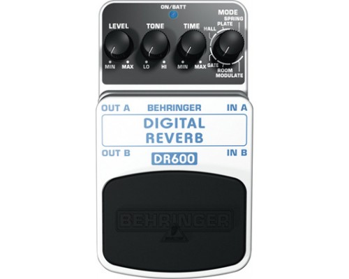 BEHRINGER DR600 - педаль цифр. стереофонических эффектов реверберации для гитар, бас-гитар и клавиш