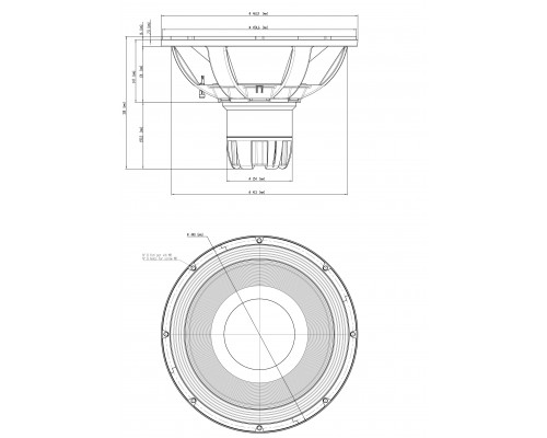EIGHTEEN SOUND 18NTLW5000/8 - 18' динамик с расширенным НЧ, 8 Ом, 1800 Вт AES, 95 dB, 30-1800 Гц