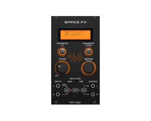 BEHRINGER SPACE FX - модуль процессора стереоэффектов, 24бит, 32 алгоритма эффектов Klark Teknik