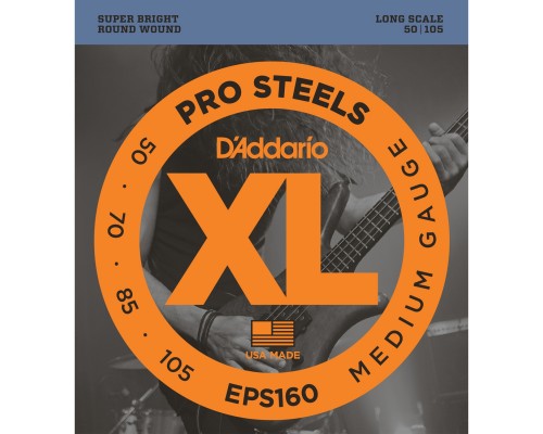 D'ADDARIO EPS160 - струны для БАС-гитары, ProSteels/Long, 50-105