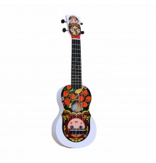 WIKI UK/MATR - гитара укулеле, сопрано, липа, рисунок 'МАТРЁШКА', чехол в комплекте