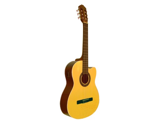 SAMICK CNG-2CE N - классическая гитара 4/4 с подключением, корпус cutaway, ель, цвет натуральный