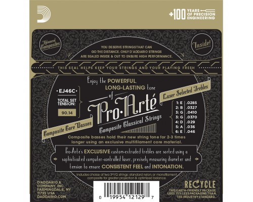 D'ADDARIO EJ46C - струны для классической гитары, Composite Hard