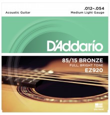 D'ADDARIO EZ920 - струны для акустической гитары, бронза 85/15, Medium Light 12-54