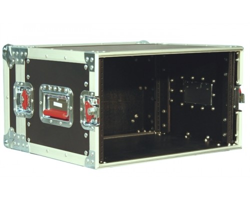 GATOR G-TOUR EFX6 - рэковый флайт-кейс,6 U,красные ручки с резиновым покр.,дерево,черн., вес 12,99кг