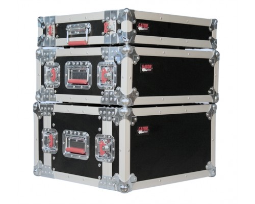 GATOR G-TOUR EFX6 - рэковый флайт-кейс,6 U,красные ручки с резиновым покр.,дерево,черн., вес 12,99кг