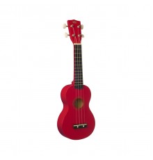 WIKI UK10S/RD - гитара укулеле сопрано, клен, цвет красный матовый, чехол в комплекте