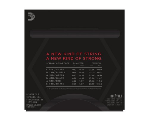D'ADDARIO NYXL1254 - струны для электрогитары, никель, 12-54
