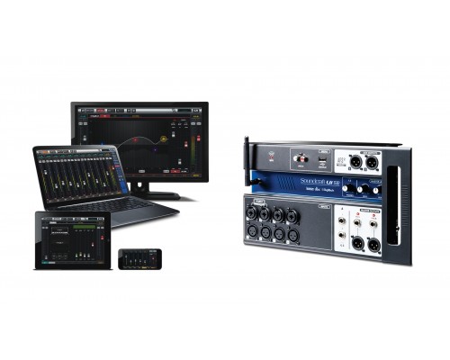 SOUNDCRAFT Ui-12 - рэковый микшер, 4 comboXLR входы mic/line, 4 XLR входы mic