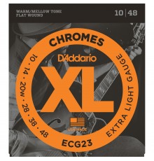 D'ADDARIO ECG23 - струны для электрогитары, Extra Light, хром, 3-я в оплётке, 10-48