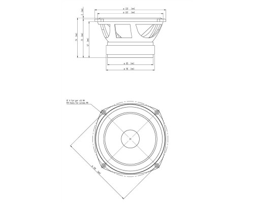 EIGHTEEN SOUND 5W430/8 - 5' динамик НЧ, 8 Ом, 80 Вт AES, 89dB, 60...8000Гц