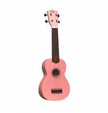 WIKI UK10G/PK - гитара укулеле сопрано, клен, цвет - розовый глянец, чехол в комплекте