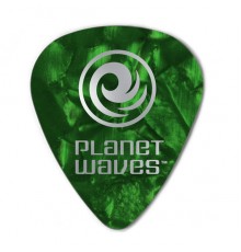 PLANET WAVES 1CGP4-10 - медиатор (0,70mm), (10шт), зелёный перламутр, Medium, Standard